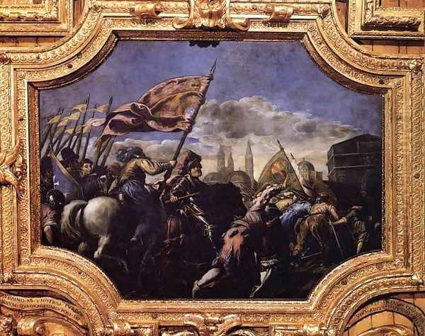 Conquest of Padua Oil Painting by Palma Vecchio (Jacopo Negretti)