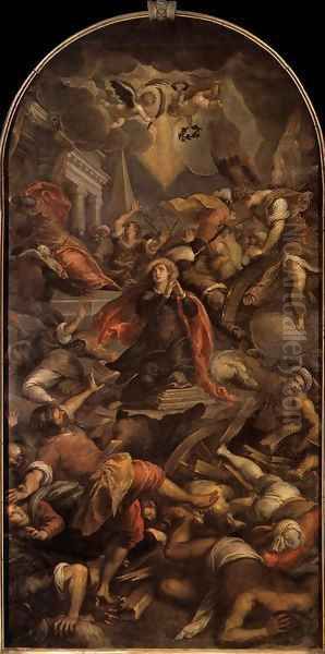 Martyrdom of St Catherine of Alexandria Oil Painting by Palma Vecchio (Jacopo Negretti)