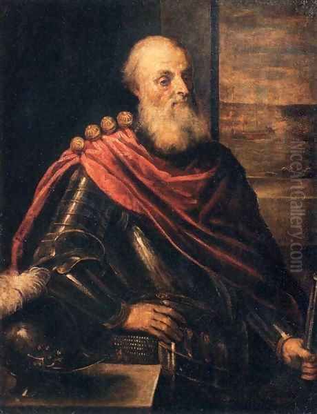 Portrait of Vincenzo Cappello Oil Painting by Palma Vecchio (Jacopo Negretti)