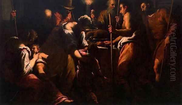 Passover Oil Painting by Palma Vecchio (Jacopo Negretti)