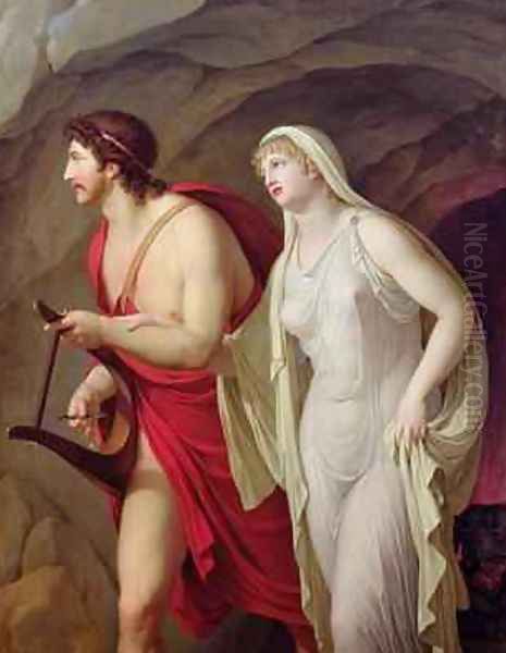 Orpheus and Eurydice 1807 Oil Painting by Johann August the Younger Nahl