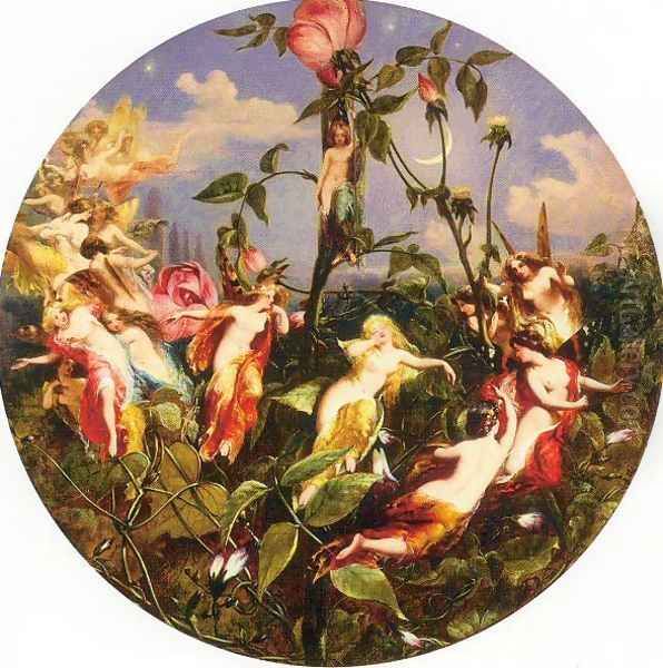 Titania Oil Painting by John George Naish