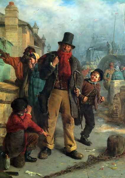 Jim Blake in Liverpool Oil Painting by Erskine Nicol