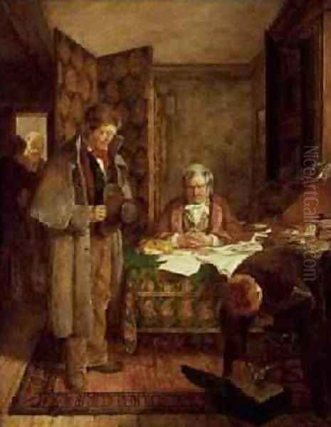 The Renewal of the Lease Refused Oil Painting by Erskine Nicol