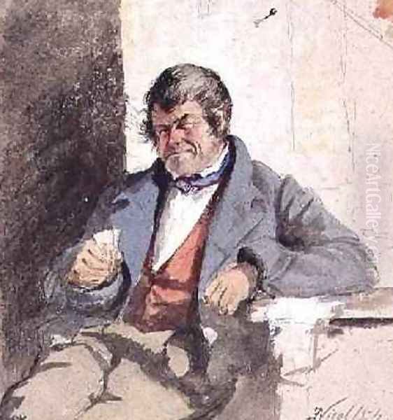 The Drunkard 1854 Oil Painting by Erskine Nicol