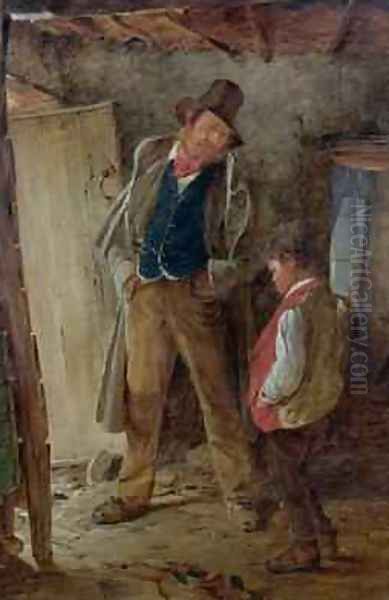 The Morning Lecture 1863 Oil Painting by Erskine Nicol