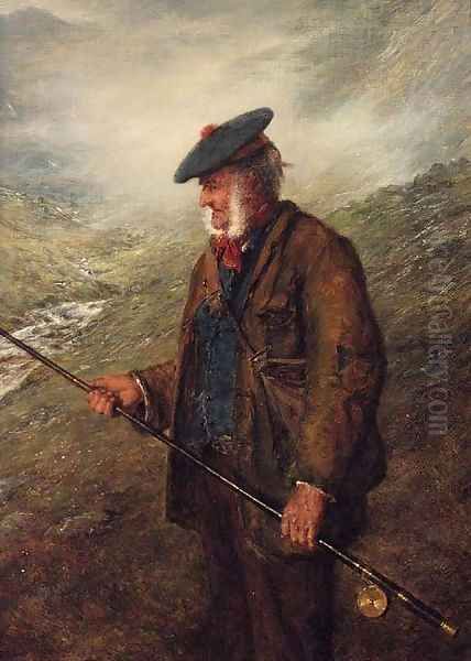 The Old Ghillie Oil Painting by Erskine Nicol