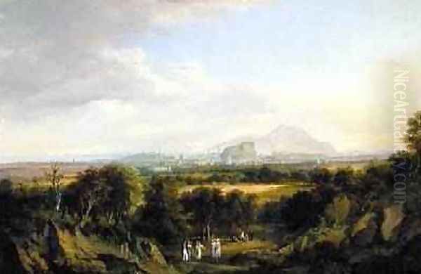 A View of Edinburgh from the West 1822-26 Oil Painting by Alexander Nasmyth