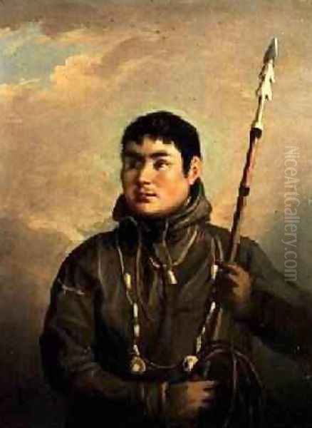 Portrait of the Eskimo Whaler John Sacheuse Oil Painting by Alexander Nasmyth