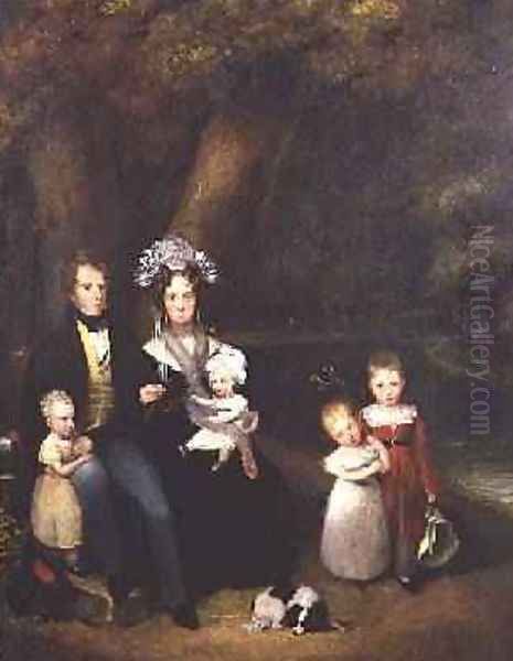 Family Group or Conversation Piece 1840 Oil Painting by Alexander Nasmyth