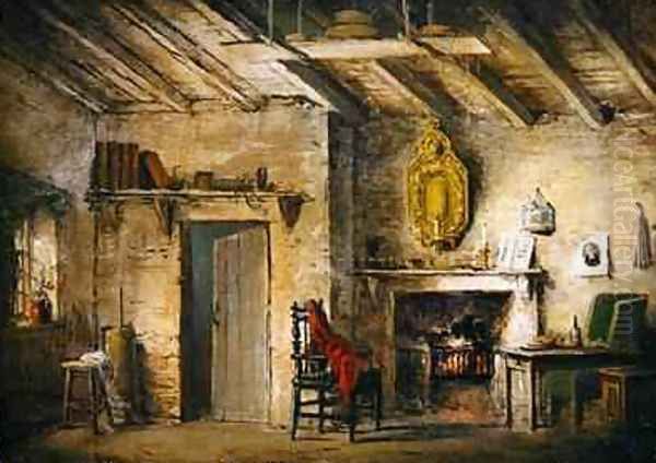 The Deans Cottage stage design for The Heart of Midlothian Oil Painting by Alexander Nasmyth