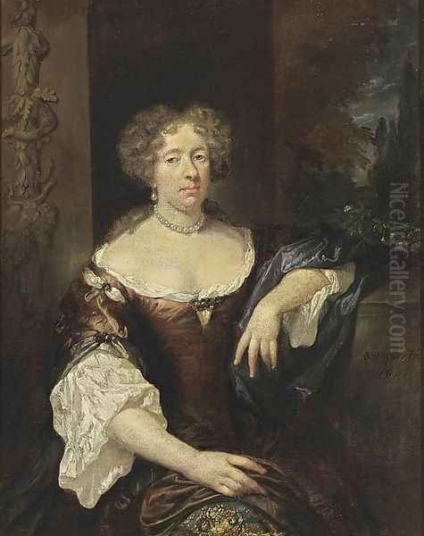 Portrait of a Lady 1683 Oil Painting by Caspar Netscher