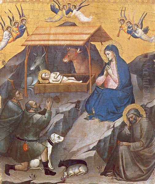 The Nativity 1385 Oil Painting by Filippo Napoletano