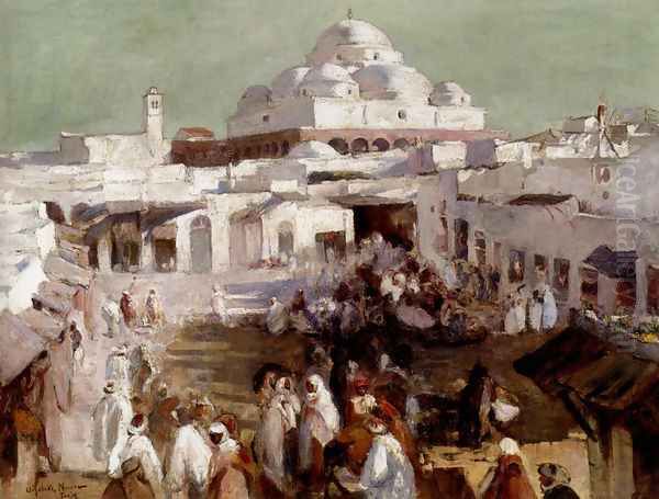 The mosque, Tunis Oil Painting by Elizabeth Nourse