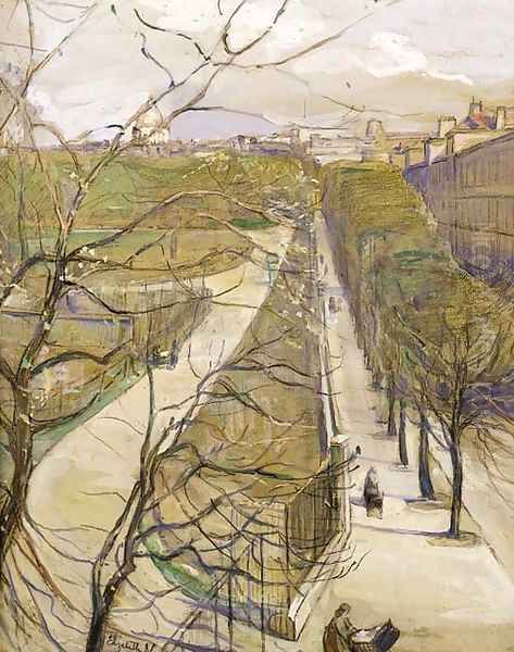 View of the Luxemborg Gardens, Paris Oil Painting by Elizabeth Nourse