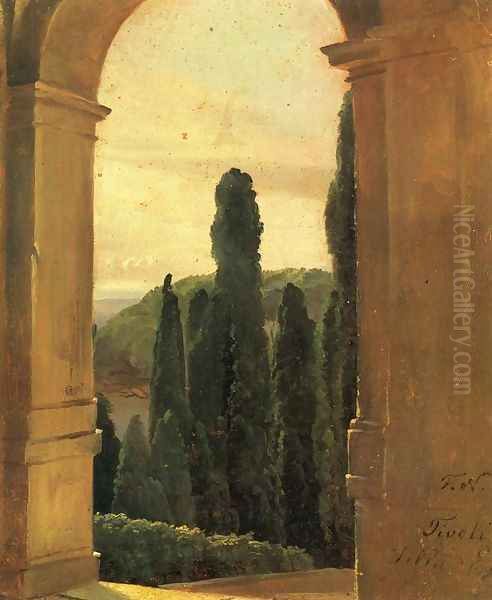 Villa d'Este Oil Painting by Friedrich Nerly