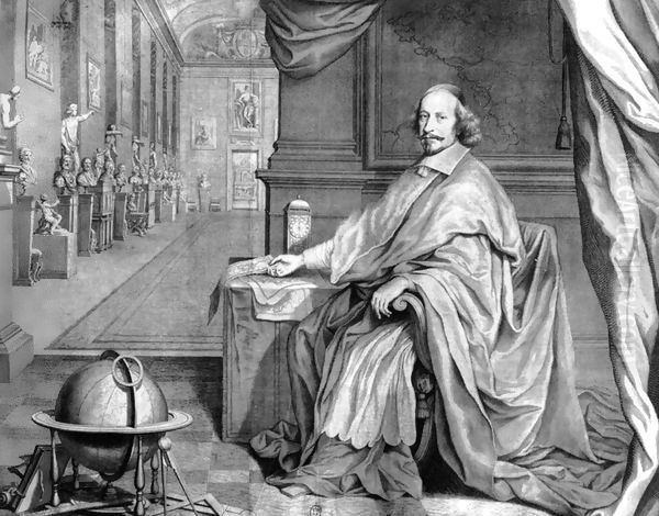 Cardinal Mazarin in His Palace 1659 Oil Painting by Robert Nante