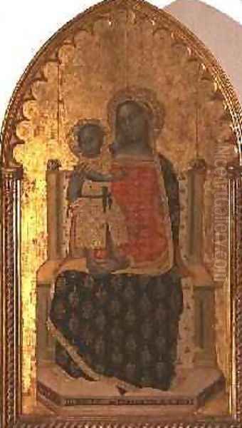 Madonna and Child Enthroned 1372 Oil Painting by Allegretto Nuzi