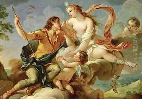 Venus and Adonis Oil Painting by Charles Joseph Natoire