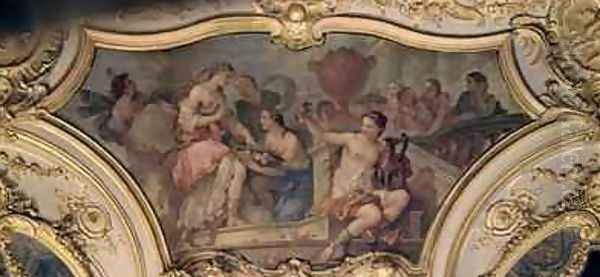 Decorative panel from the Oval Salon illustrating the Story of Psyche 1732-39 Oil Painting by Charles Joseph Natoire