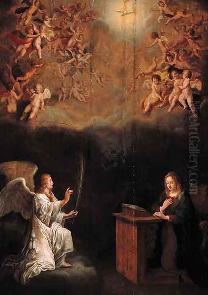 The Annunciation Oil Painting by Adriaen van Nieulandt