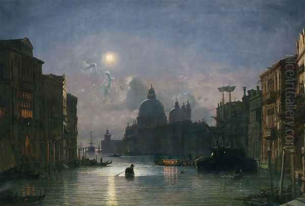 Santa Maria Della Salute, Venice Oil Painting by Friedrich Nerly the Younger