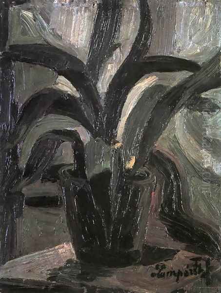 Plant Still-life 1910 Oil Painting by Jozsef Nemes Lamperth