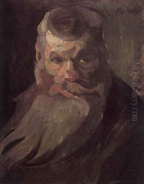 Portrait of a Bearded Man 1912 Oil Painting by Jozsef Nemes Lamperth