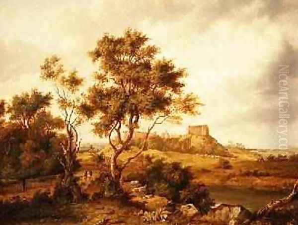 Carisbrooke Castle Isle of Wight Oil Painting by Patrick Nasmyth