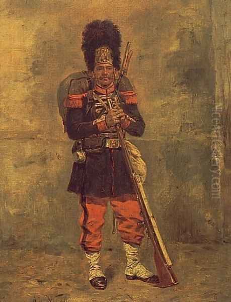 French Grenadier Oil Painting by Alphonse de Neuville