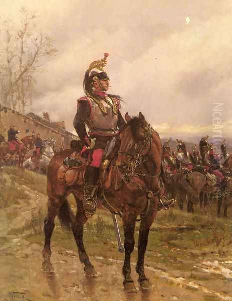 The Hussars Oil Painting by Alphonse de Neuville