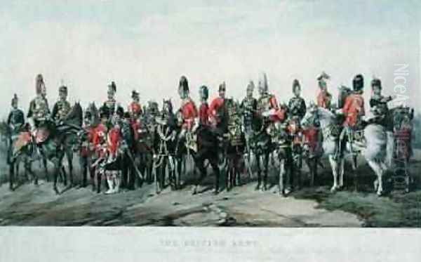 Uniforms of the British Army engraved by J Morris 1859 Oil Painting by Orlando Norie