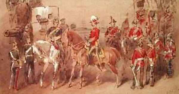 General Sir Garnet Wolseley 1833-1913 at Alexandria 1882 Oil Painting by Orlando Norie