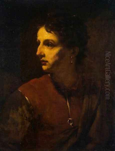 Portrait of a Young Man with an Earring Oil Painting by Pietro Novelli