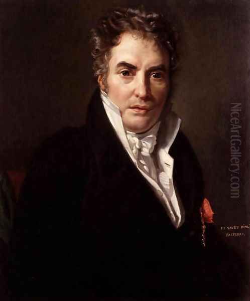 Portrait of Jacques-Louis David 1817 Oil Painting by Francois-Joseph Navez