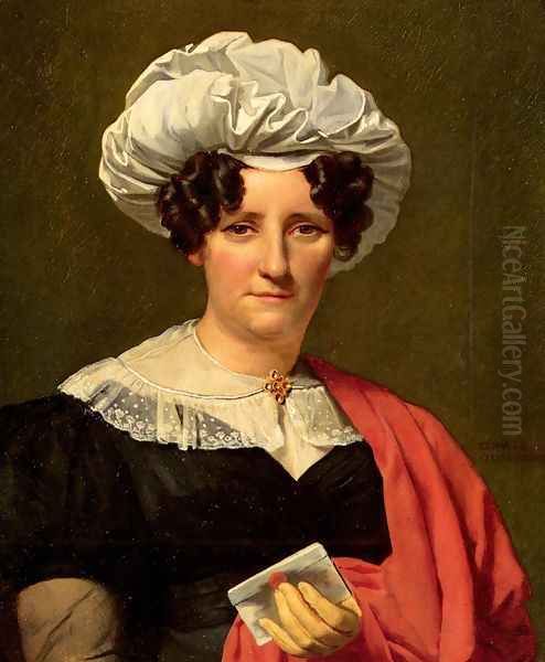 Portrait Of A Lady With A Letter Oil Painting by Francois-Joseph Navez