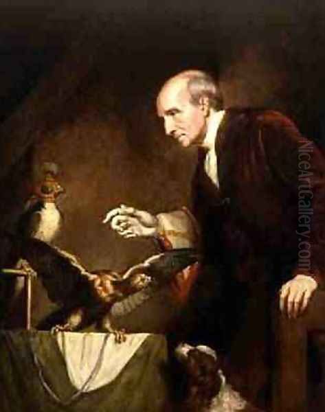 Self Portrait as a Falconer 1823 Oil Painting by James Northcote