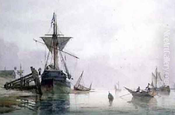 Shoreham Oil Painting by Richard Henry Nibbs