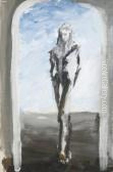 Personnage Marchant Sous Une Voute Oil Painting by Max Jacob