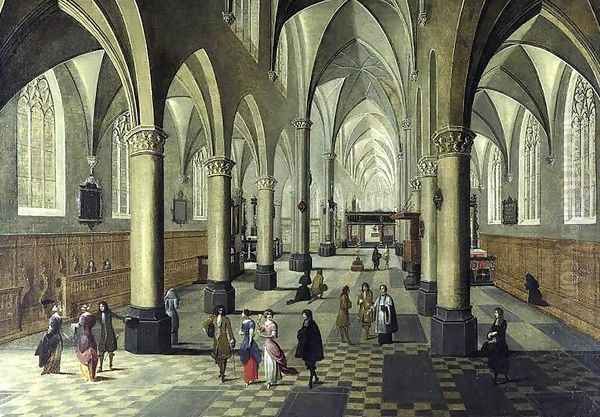 Interior of a Cathedral 1659 Oil Painting by Peeter, the Younger Neeffs