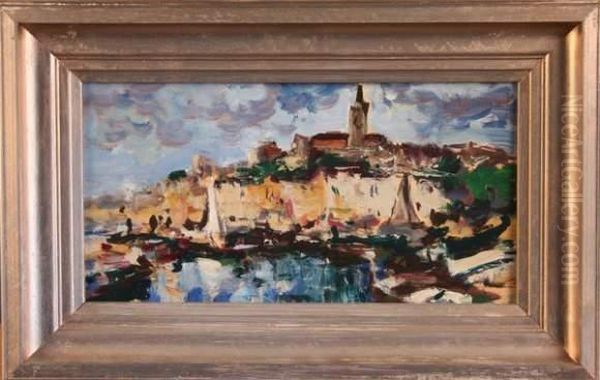 Village En Bord De Mer Oil Painting by Max Jacob