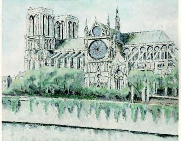 Notre Dame De Paris Oil Painting by Max Jacob