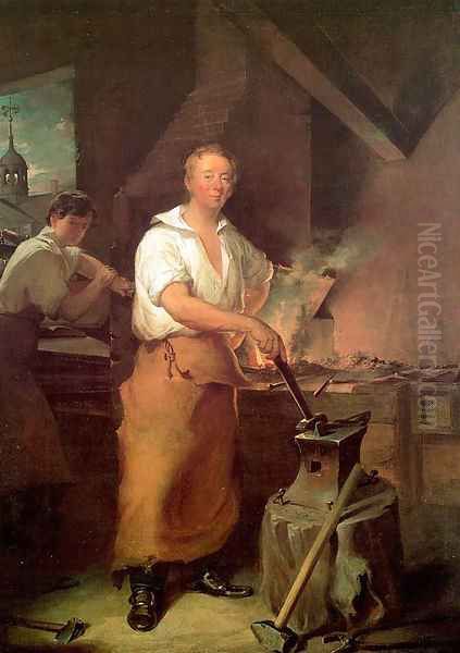 Pat Lyon at the Forge 1826-27 Oil Painting by John Neagle