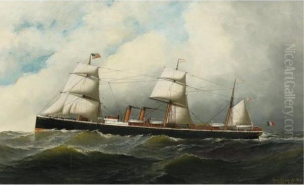 The Ship Canada Oil Painting by Antonio Nicolo Gasparo Jacobsen