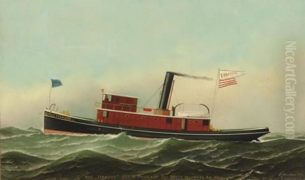 The Screw Tug Ivanhoe Oil Painting by Antonio Nicolo Gasparo Jacobsen