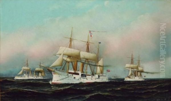 The White Squadron: The Oil Painting by Antonio Nicolo Gasparo Jacobsen