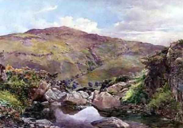 The Hill Stream 1859 Oil Painting by Paul Jacob Naftel