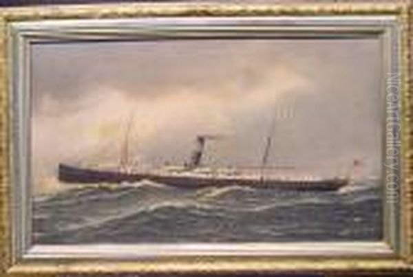 American Steamship 'seguranca' Oil Painting by Antonio Nicolo Gasparo Jacobsen