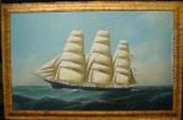 The Clipper Ship 'triumphant' Oil Painting by Antonio Nicolo Gasparo Jacobsen