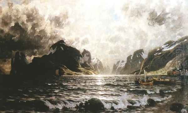 Raftsundet Oil Painting by Adelsteen Normann